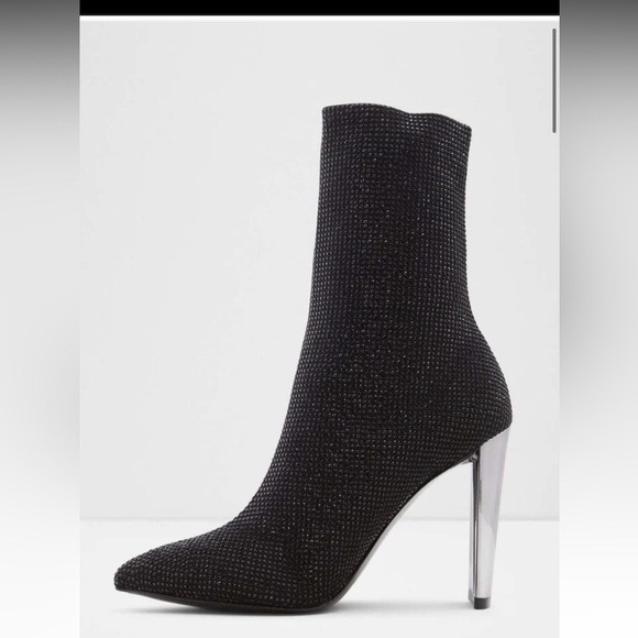 NWT Aldo Deludith Rhinestone Sock Booties - Picture 2 of 10